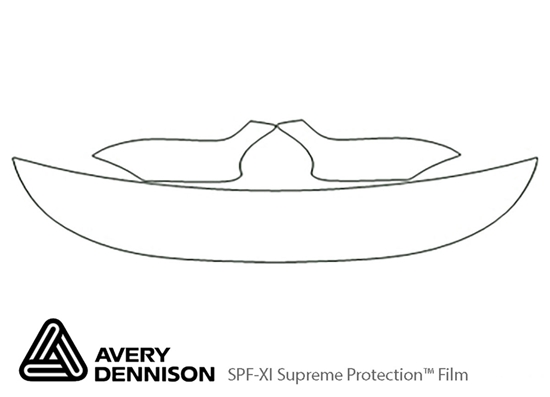 Mercury Mystique 1998-2000 Avery Dennison Clear Bra Hood Paint Protection Kit Diagram