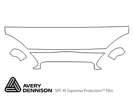 Mercury Sable 1998-2000 Avery Dennison Clear Bra Hood Paint Protection Kit Diagram