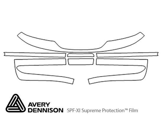 Mercury Sable 2003-2003 Avery Dennison Clear Bra Bumper Paint Protection Kit Diagram