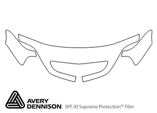 Mercury Sable 2003-2005 Avery Dennison Clear Bra Hood Paint Protection Kit Diagram