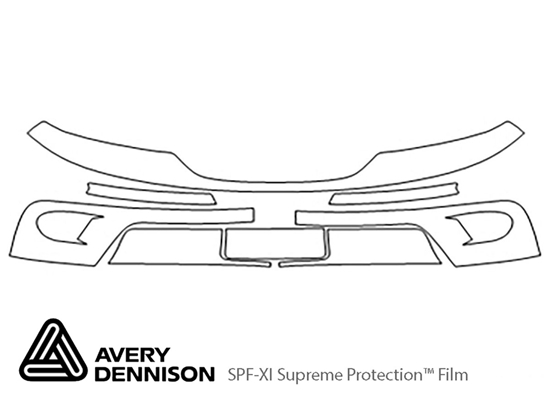 Mercury Sable 2004-2005 Avery Dennison Clear Bra Bumper Paint Protection Kit Diagram