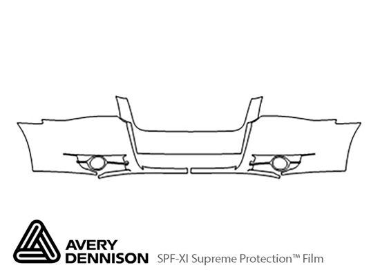 Mercury Sable 2008-2009 Avery Dennison Clear Bra Bumper Paint Protection Kit Diagram