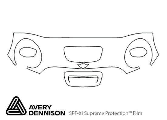 Mini Clubman 2008-2010 Avery Dennison Clear Bra Hood Paint Protection Kit Diagram