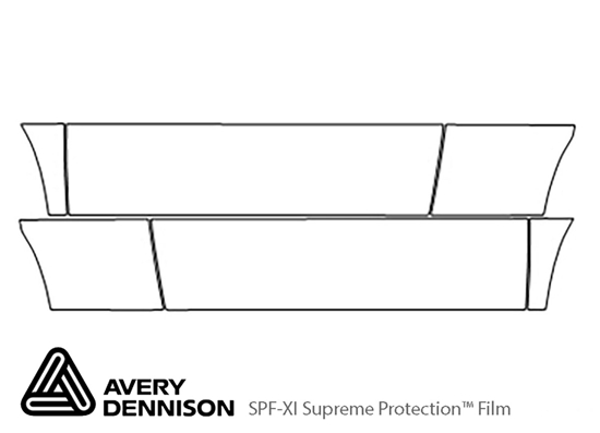 Mini Clubman 2008-2014 Avery Dennison Clear Bra Door Cup Paint Protection Kit Diagram