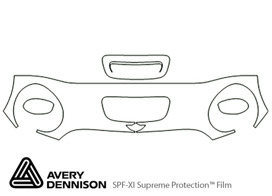 Mini Cooper 2007-2010 Avery Dennison Clear Bra Hood Paint Protection Kit Diagram