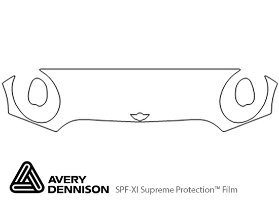 Mini Cooper 2011-2015 Avery Dennison Clear Bra Hood Paint Protection Kit Diagram