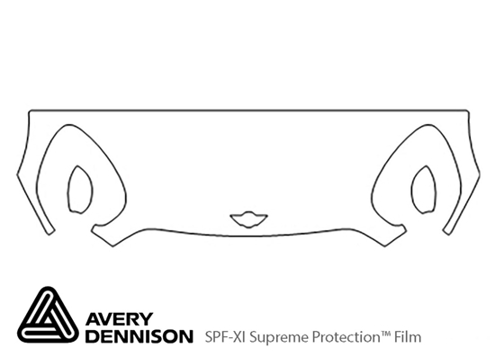 Mini Countryman 2011-2016 Avery Dennison Clear Bra Hood Paint Protection Kit Diagram