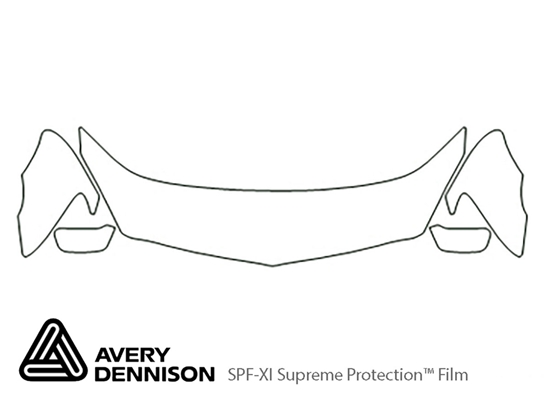 Mitsubishi Diamante 2004-2004 Avery Dennison Clear Bra Hood Paint Protection Kit Diagram