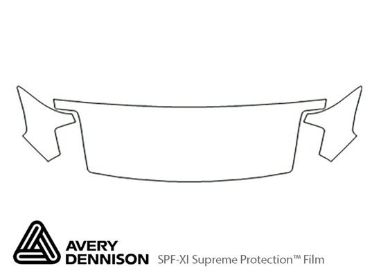 Mitsubishi Eclipse 2000-2005 Avery Dennison Clear Bra Hood Paint Protection Kit Diagram