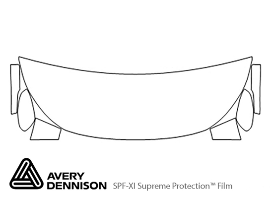 Mitsubishi Eclipse Cross 2018-2024 Avery Dennison Clear Bra Hood Paint Protection Kit Diagram