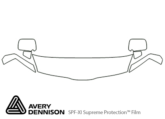 Mitsubishi Endeavor 2004-2011 Avery Dennison Clear Bra Hood Paint Protection Kit Diagram