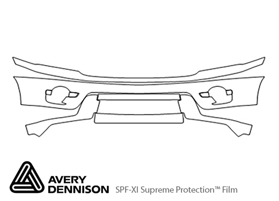 Mitsubishi Endeavor 2006-2011 Avery Dennison Clear Bra Bumper Paint Protection Kit Diagram