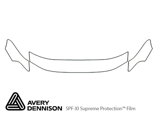 Mitsubishi Galant 2003-2003 Avery Dennison Clear Bra Hood Paint Protection Kit Diagram