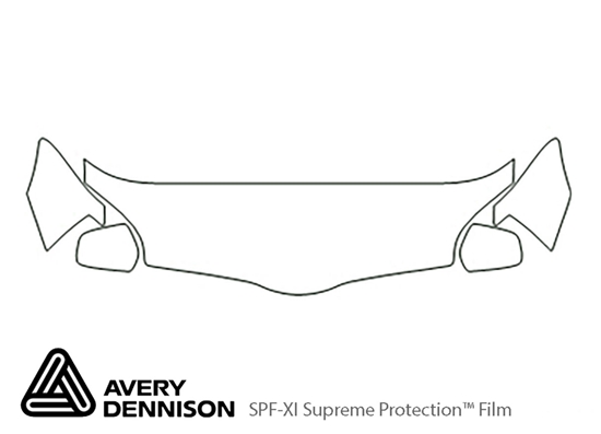 Mitsubishi Galant 2004-2008 Avery Dennison Clear Bra Hood Paint Protection Kit Diagram