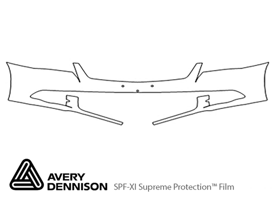 Mitsubishi Galant 2009-2010 Avery Dennison Clear Bra Bumper Paint Protection Kit Diagram