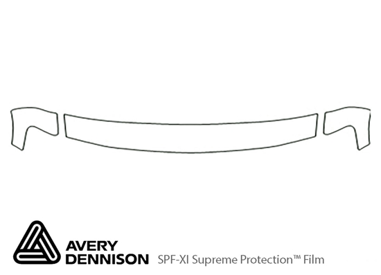 Mitsubishi Montero 2003-2006 Avery Dennison Clear Bra Hood Paint Protection Kit Diagram