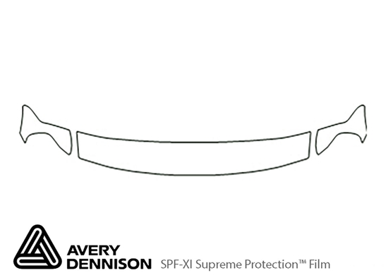 Mitsubishi Montero Sport 2001-2004 Avery Dennison Clear Bra Hood Paint Protection Kit Diagram