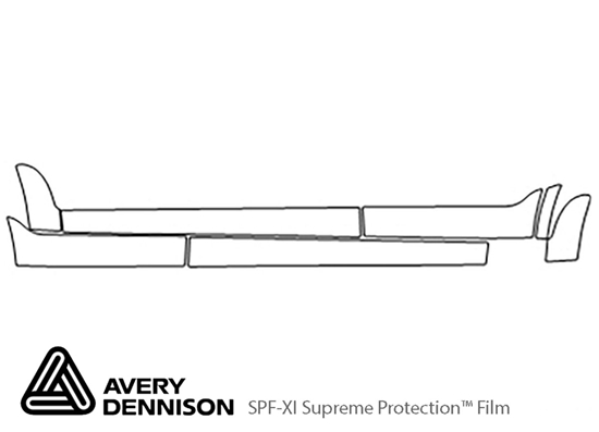 Mitsubishi Outlander Sport 2011-2015 Avery Dennison Clear Bra Door Cup Paint Protection Kit Diagram