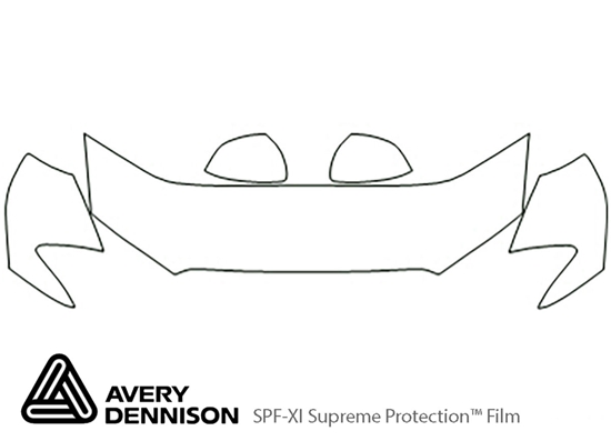 Mitsubishi Outlander Sport 2011-2015 Avery Dennison Clear Bra Hood Paint Protection Kit Diagram