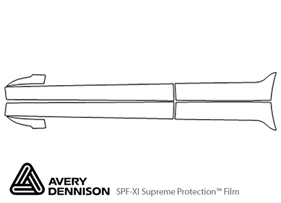 Mitsubishi Outlander Sport 2016-2019 Avery Dennison Clear Bra Door Cup Paint Protection Kit Diagram