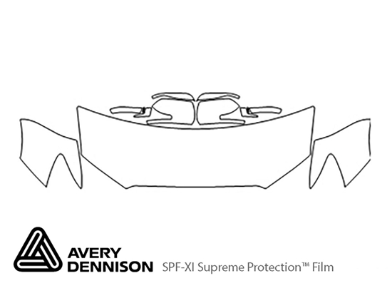 Mitsubishi Outlander Sport 2016-2019 Avery Dennison Clear Bra Hood Paint Protection Kit Diagram