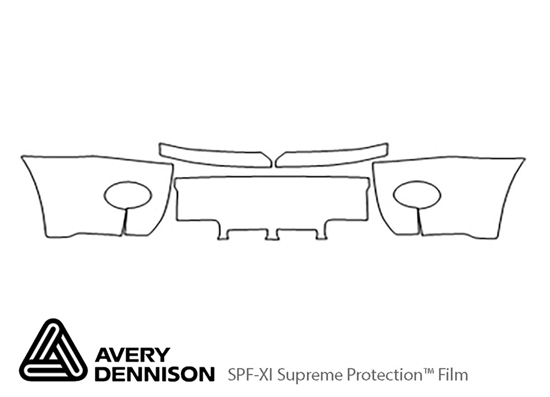 Mitsubishi Raider 2006-2009 Avery Dennison Clear Bra Bumper Paint Protection Kit Diagram