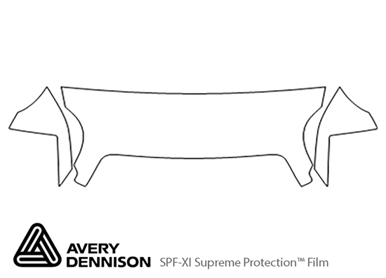 Mitsubishi Raider 2006-2009 Avery Dennison Clear Bra Hood Paint Protection Kit Diagram