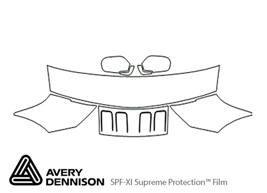 Nissan 300ZX 1990-1996 Avery Dennison Clear Bra Hood Paint Protection Kit Diagram