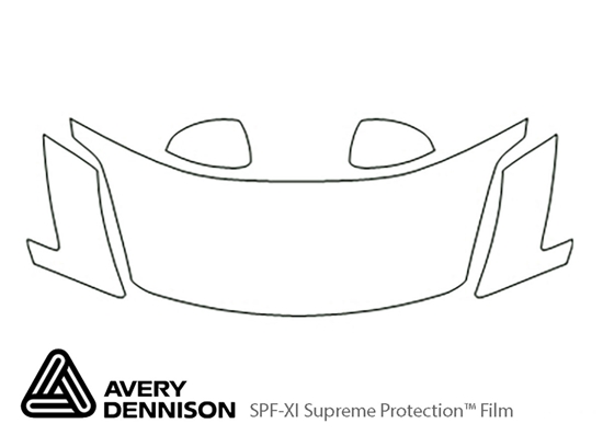 Nissan 350Z 2003-2005 Avery Dennison Clear Bra Hood Paint Protection Kit Diagram