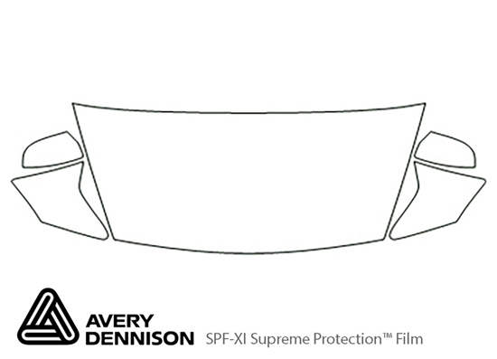 Nissan 370Z 2009-2014 Avery Dennison Clear Bra Hood Paint Protection Kit Diagram