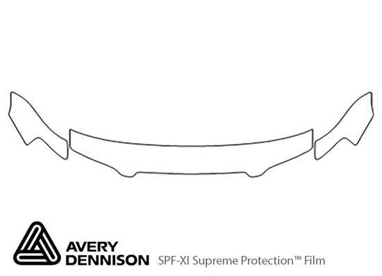 Nissan Altima 1998-2001 Avery Dennison Clear Bra Hood Paint Protection Kit Diagram