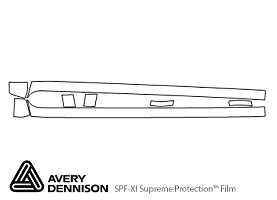 Nissan Altima 2007-2012 Avery Dennison Clear Bra Door Cup Paint Protection Kit Diagram