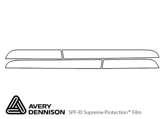 Nissan Altima 2016-2018 Avery Dennison Clear Bra Door Cup Paint Protection Kit Diagram