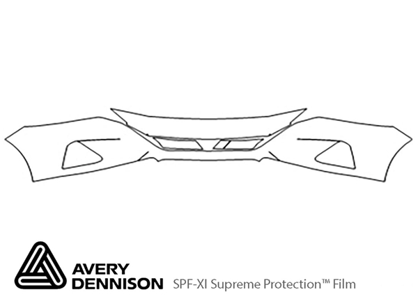 ##LONGDESCRIPTIONNAME2## Avery Dennison Clear Bra Bumper Paint Protection Kit Diagram