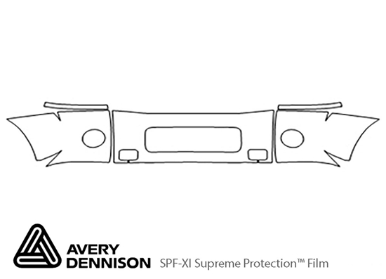 Nissan Armada 2004-2007 Avery Dennison Clear Bra Bumper Paint Protection Kit Diagram