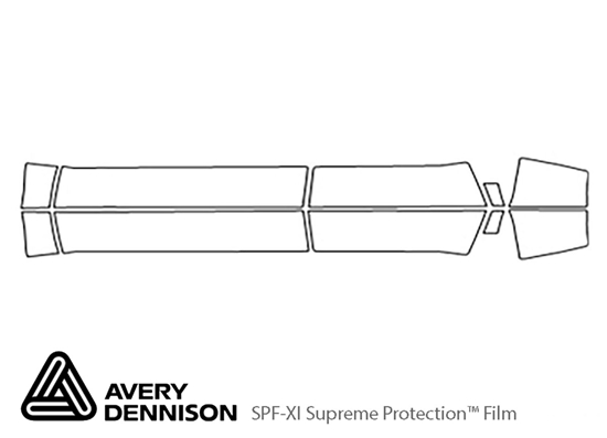 Nissan Armada 2004-2007 Avery Dennison Clear Bra Door Cup Paint Protection Kit Diagram