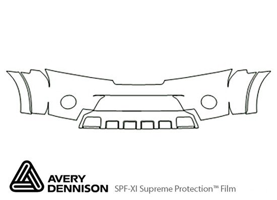 Nissan Armada 2008-2015 Avery Dennison Clear Bra Bumper Paint Protection Kit Diagram