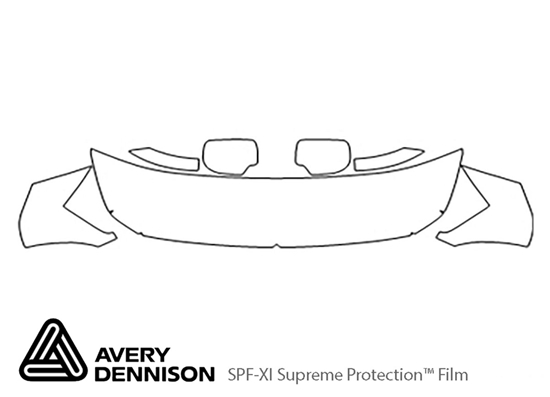 Nissan Armada 2008-2015 Avery Dennison Clear Bra Hood Paint Protection Kit Diagram