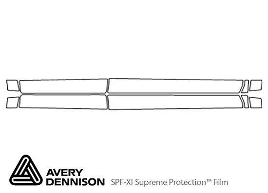 Nissan Armada 2017-2020 Avery Dennison Clear Bra Door Cup Paint Protection Kit Diagram