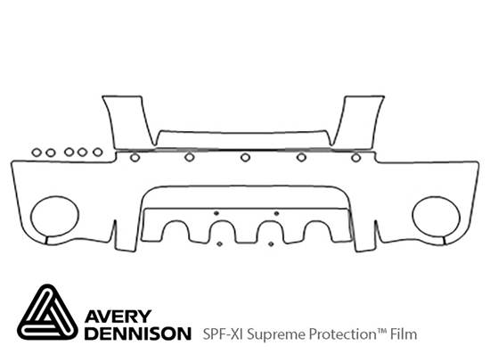 Nissan Frontier 2001-2004 Avery Dennison Clear Bra Bumper Paint Protection Kit Diagram