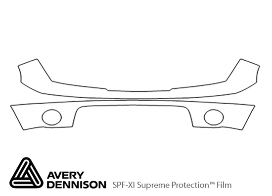 Nissan Frontier 2005-2008 Avery Dennison Clear Bra Bumper Paint Protection Kit Diagram