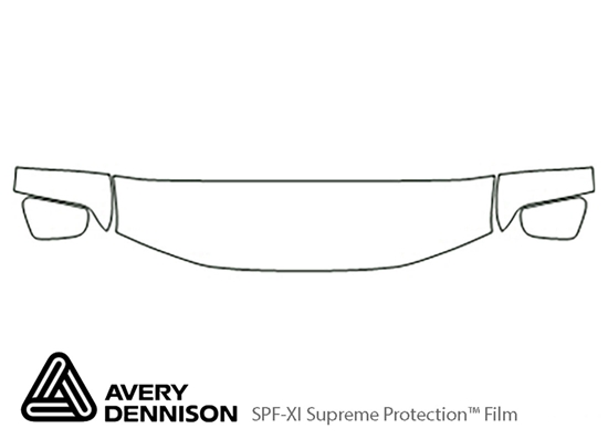 Nissan Frontier 2005-2021 Avery Dennison Clear Bra Hood Paint Protection Kit Diagram