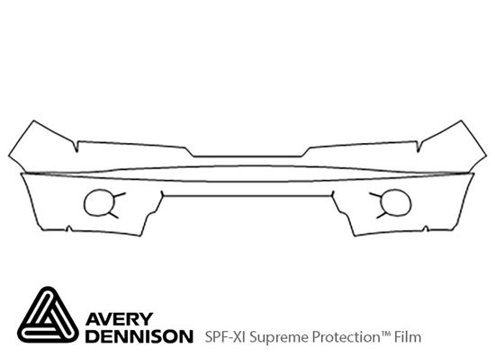 Nissan Frontier 2009-2021 Avery Dennison Clear Bra Bumper Paint Protection Kit Diagram