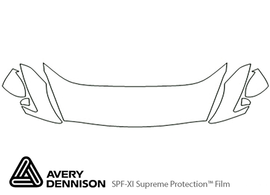 Nissan GT-R 2009-2016 Avery Dennison Clear Bra Hood Paint Protection Kit Diagram