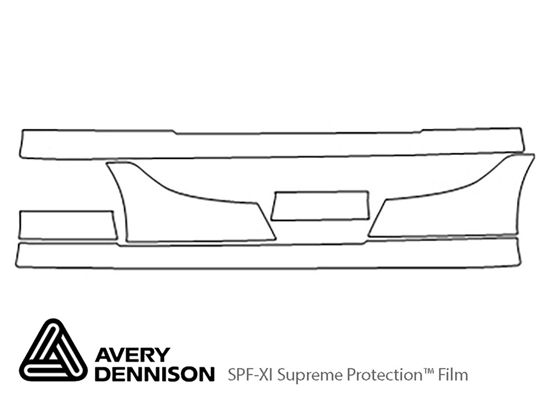 Nissan GT-R 2009-2016 Avery Dennison Clear Bra Door Cup Paint Protection Kit Diagram