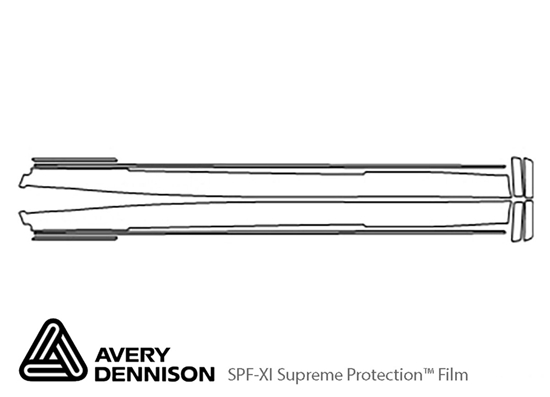 Nissan GT-R 2017-2017 Avery Dennison Clear Bra Door Cup Paint Protection Kit Diagram