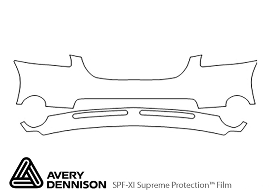 Nissan Maxima 2000-2003 Avery Dennison Clear Bra Bumper Paint Protection Kit Diagram