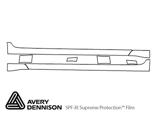 Nissan Maxima 2009-2014 Avery Dennison Clear Bra Door Cup Paint Protection Kit Diagram