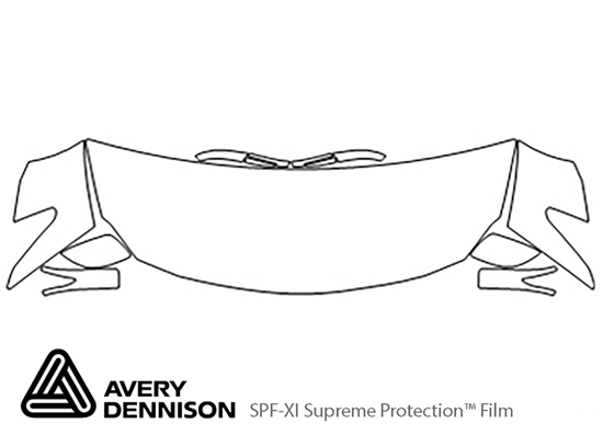 Nissan Maxima 2016-2018 Avery Dennison Clear Bra Hood Paint Protection Kit Diagram