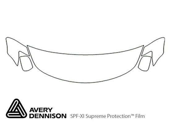 Nissan Murano 2003-2007 Avery Dennison Clear Bra Hood Paint Protection Kit Diagram